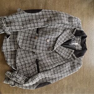 Willow & Clay Black and White Tweed Blazer
